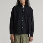 Needles Men's 7 Cuts Overdyed Flannel Shirt in Black