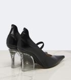 Fendi Leather wedge pumps