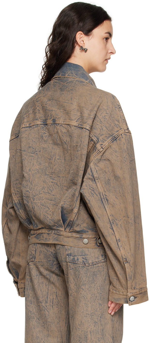 Acne Studios Pink Exaggerated Fit Morris Denim Jacket Acne Studios