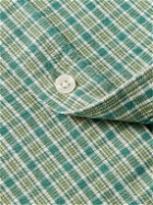 Nudie Jeans - Filip Button-Down Collar Checked Organic Cotton-Flannel Shirt - Green