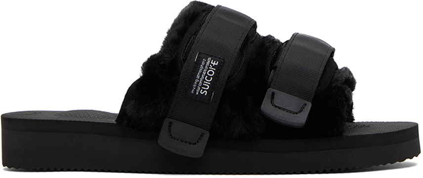 Suicoke Black MOTO-FURab Sandals