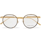 Bottega Veneta - Round-Frame Tortoiseshell Acetate and Gold-Tone Optical Glasses - Gold