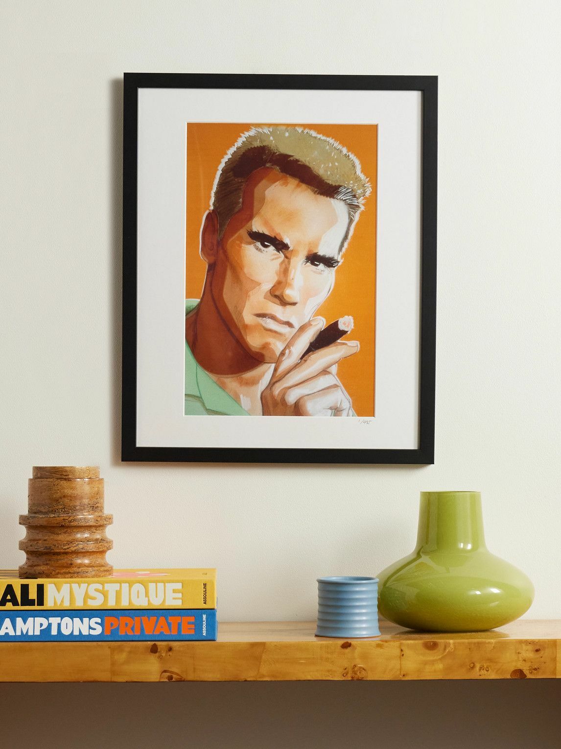 Sonic Editions - Framed 1985 Arnold Schwarzenegger Print, 16" x 20"