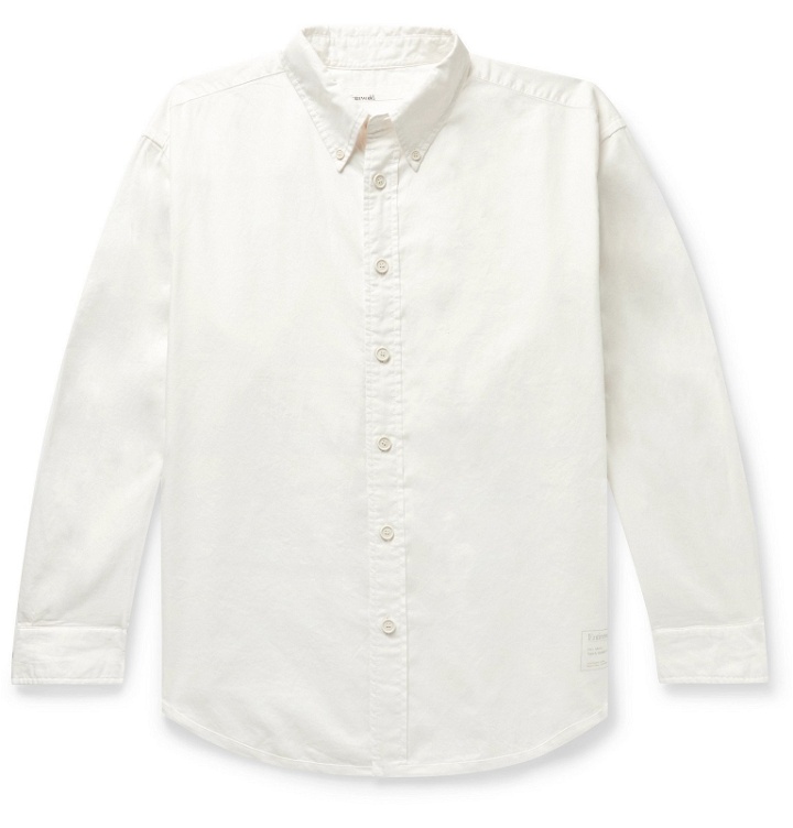 Photo: Entireworld - Giant Button-Down Collar Organic Cotton Oxford Shirt - White