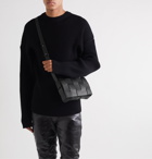 Bottega Veneta - Intrecciato Leather Messenger Bag - Black