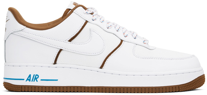 Photo: Nike White & Tan Air Force 1 '07 LX Sneakers