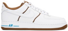 Nike White & Tan Air Force 1 '07 LX Sneakers