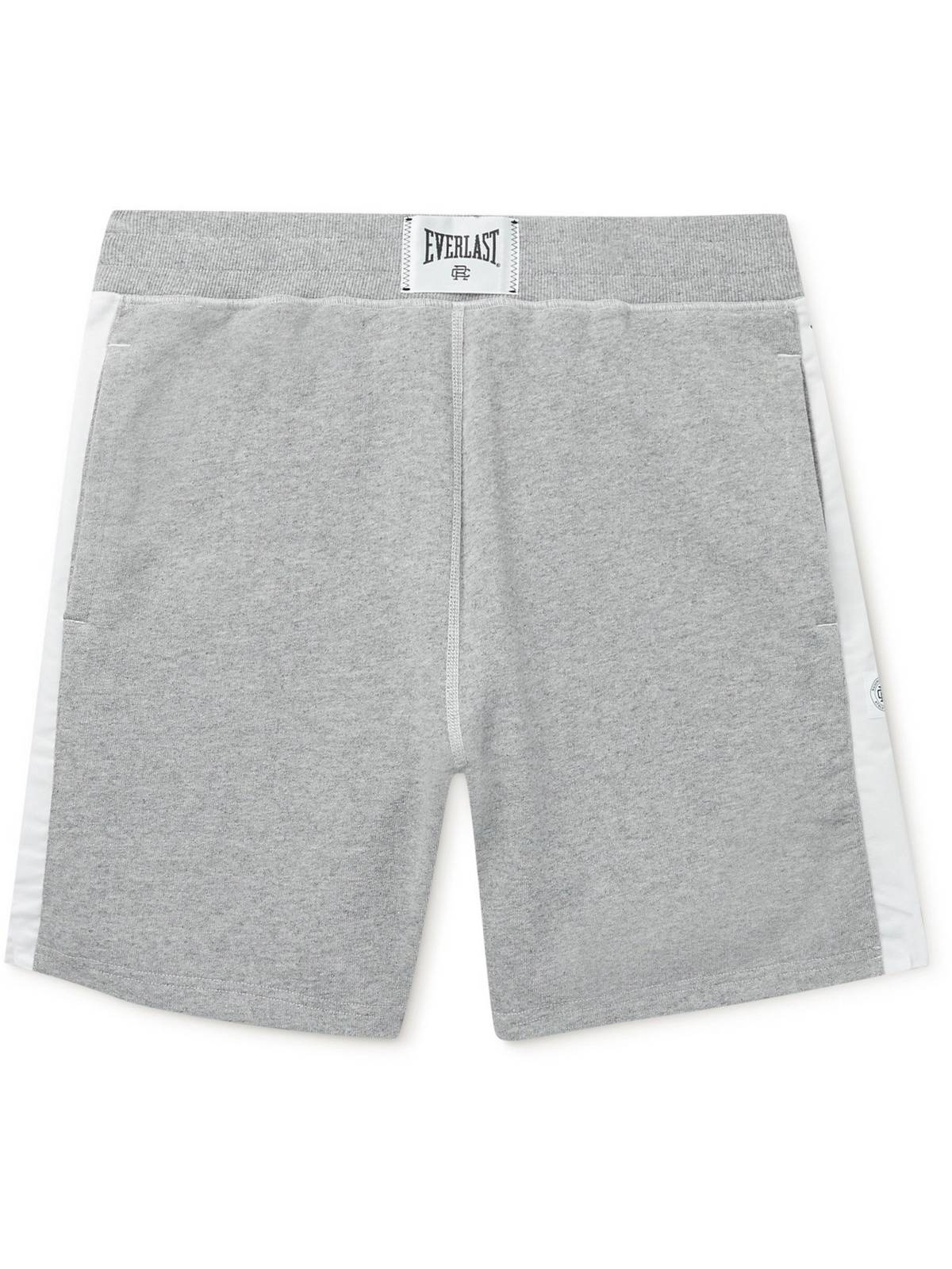REIGNING CHAMP - Everlast Wide-Leg Striped Loopback Cotton-Blend Jersey  Shorts - Gray - L Reigning Champ