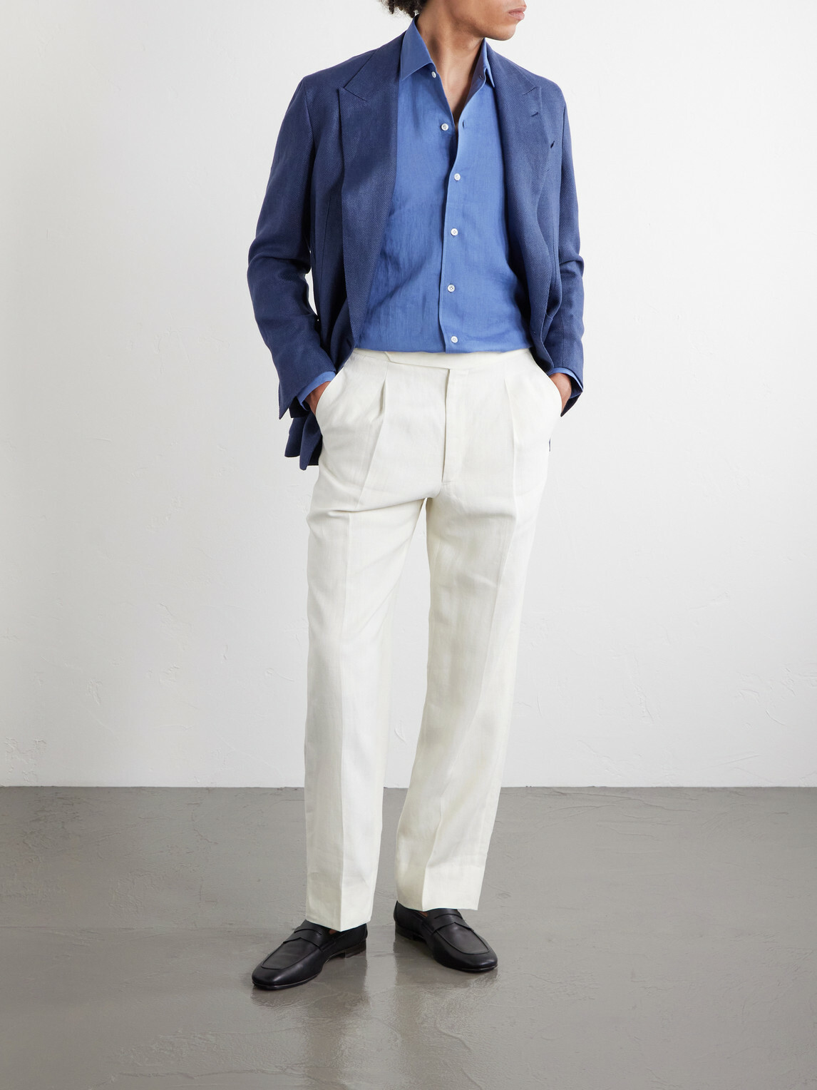 Thom Sweeney - Linen Shirt - Blue