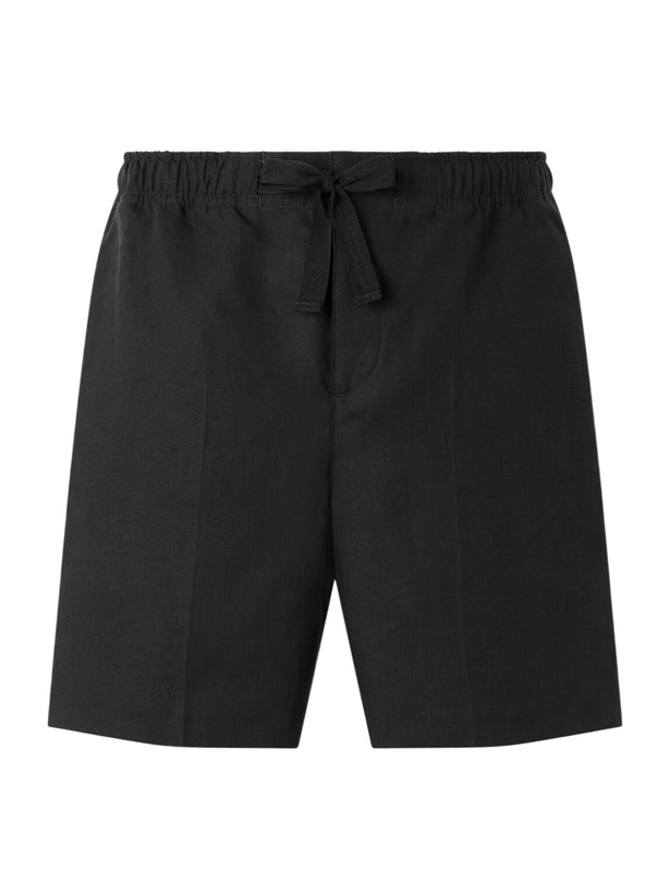 Photo: Orlebar Brown - Alex Straight-Leg Linen Drawstring Shorts - Black