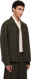 nanamica Brown Plaid Dock Jacket