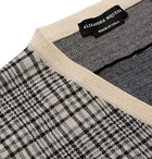 Alexander McQueen - Houndstooth and Checked Wool Sweater - Men - Black