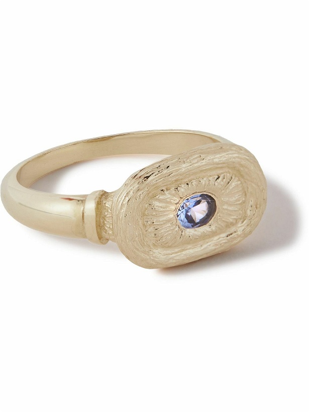 Photo: Bleue Burnham - Connected By Roots 9-Karat Gold Sapphire Ring - Gold