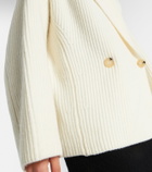 Vince Ribbed-knit wool-blend jacket