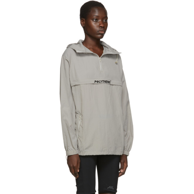 Polythene* Optics Grey Half-Zip Windbreaker Jacket