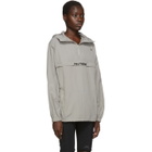 Polythene* Optics Grey Half-Zip Windbreaker Jacket