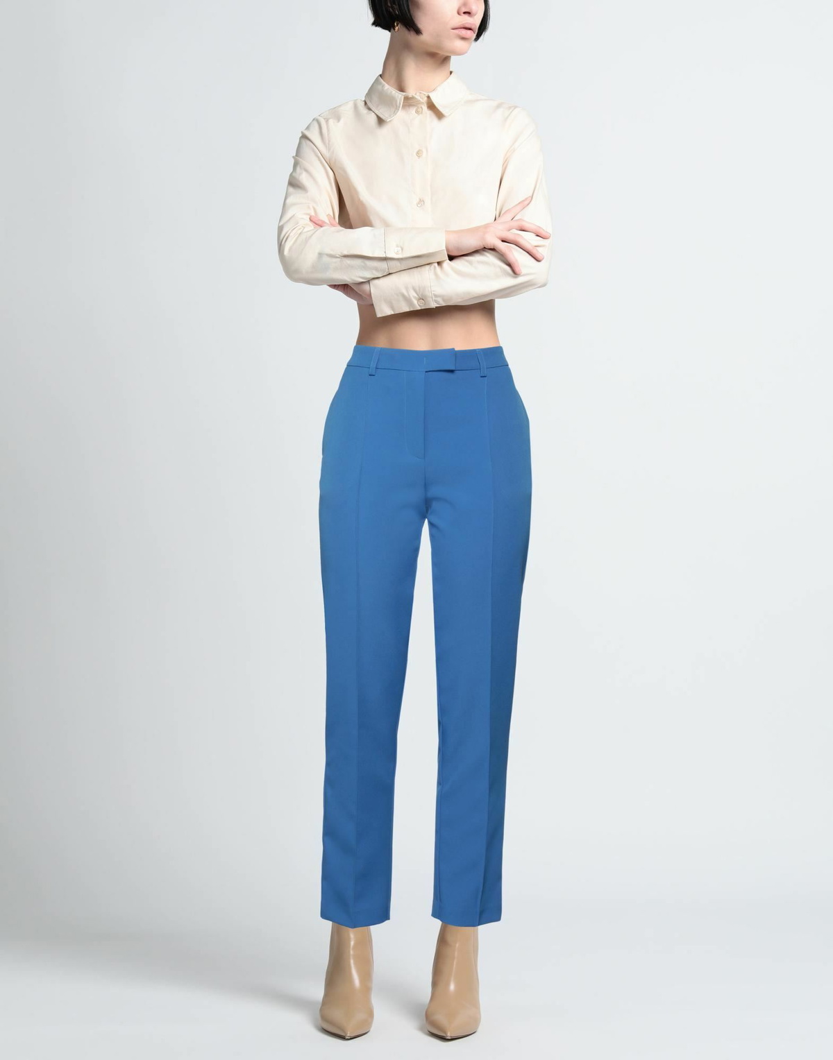 Manila Grace Womens Pants in Blue