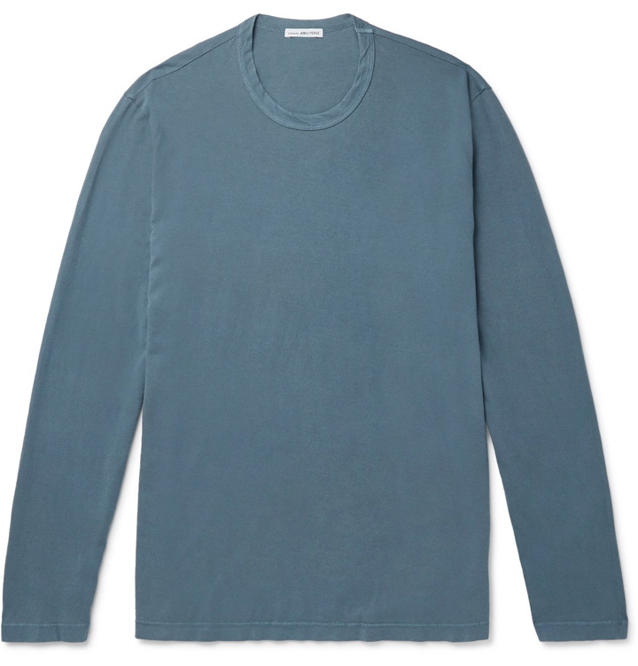 Photo: James Perse - Combed Cotton-Jersey T-Shirt - Blue