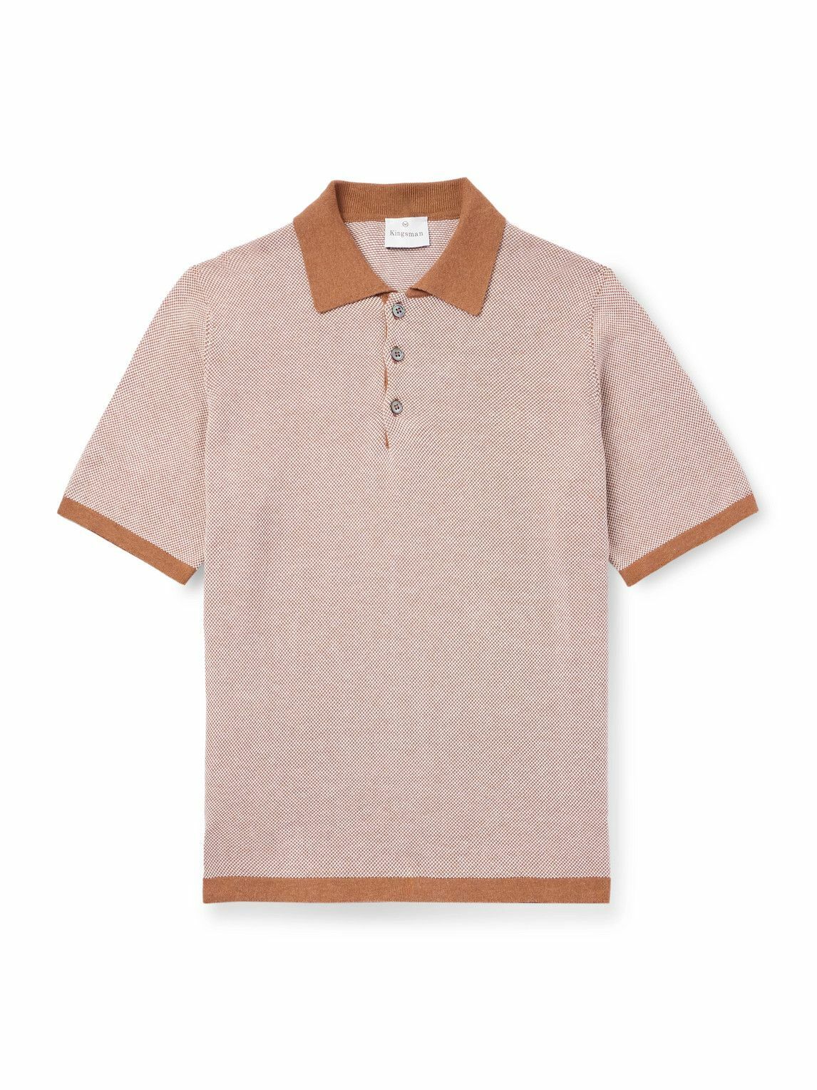 Kingsman - Birdseye Cotton Polo Shirt - Brown