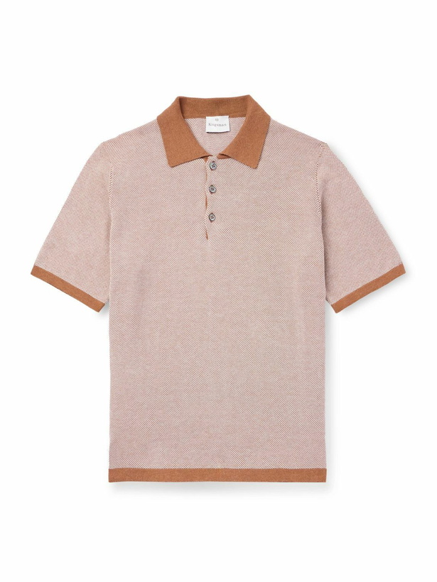 Photo: Kingsman - Birdseye Cotton Polo Shirt - Brown