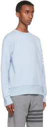 Thom Browne Blue Double-Face Relaxed-Fit 4-Bar Sweatshirt