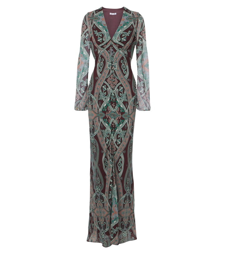 Photo: Veronica Beard Daciana printed silk georgette maxi dress
