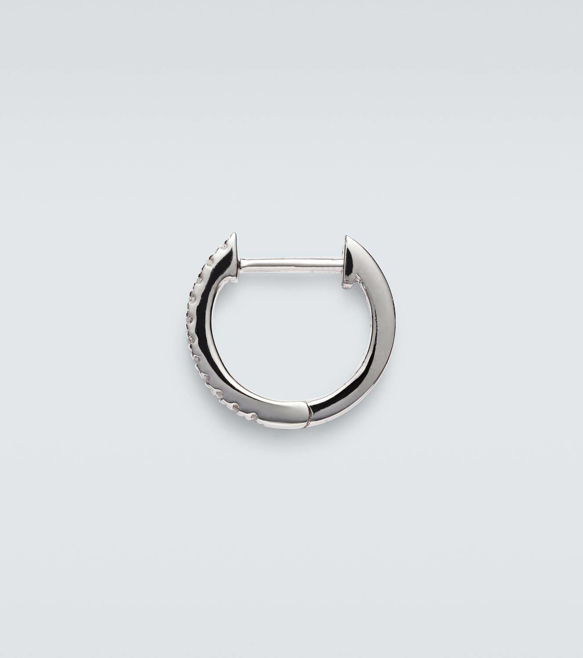 Mateo 14kt white gold single earring with diamonds