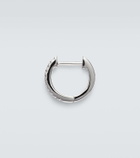 Mateo 14kt white gold single earring with diamonds