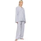 Tekla Blue & White Poplin Pyjama Pants