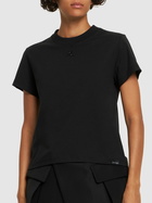 COURREGES Ac Straight Dry Jersey Cotton T-shirt