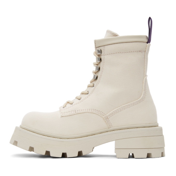 Eytys Off-White Canvas Michigan Boots Eytys