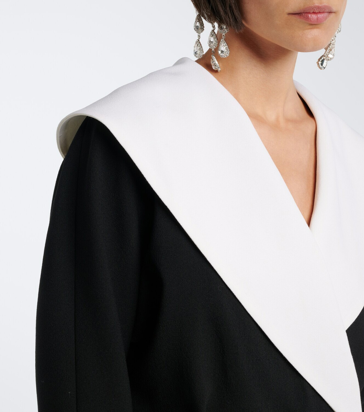 Alessandra Rich Double-breasted wool-blend crêpe jacket