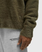 Reternity ESSENTIAL FURRY KNIT SWEATER Green Mens Pullover