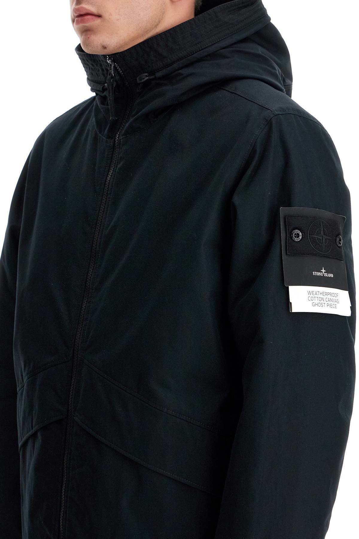 STONE ISLAND 'ghost jacket in durable weatherproof Black Stone Island