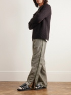 Suicoke - ZAVO-VS Webbing-Trimmed Suede Mules - Black