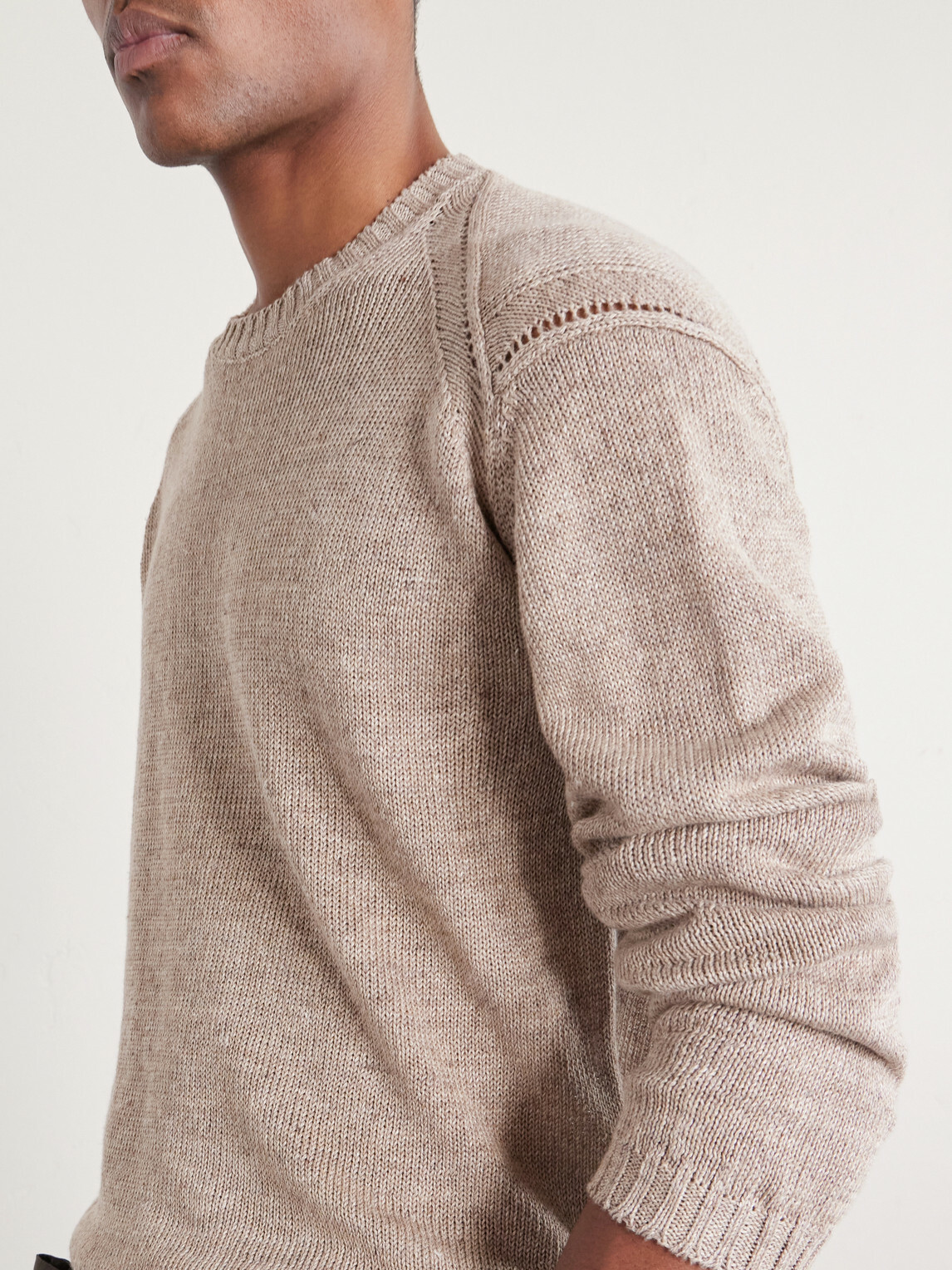 PIACENZA 1733 - Cotton and Linen-Blend Sweater - Neutrals