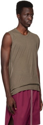 Rick Owens Taupe Basic Tank Top