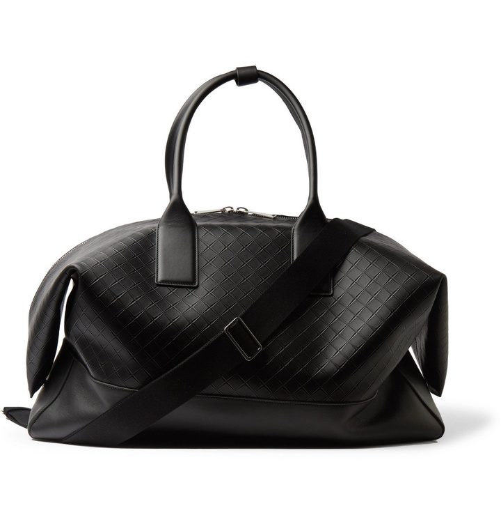 Photo: Bottega Veneta - Intrecciato-Embossed Leather Holdall - Black