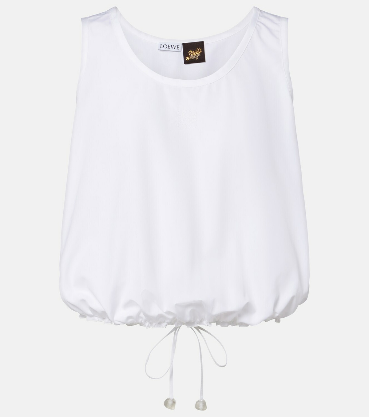 Loewe Paula's Ibiza cotton poplin crop top