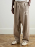 FEAR OF GOD ESSENTIALS - Straight-Leg Logo-Appliquéd Cotton-Blend Jersey Sweatpants - Neutrals