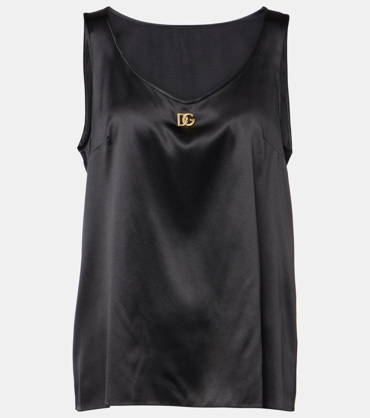 Dolce&Gabbana DG silk-blend satin tank top