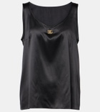 Dolce&Gabbana DG silk-blend satin tank top