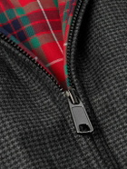 Baracuta - Houndstooth Wool-Blend Zip-Up Bomber Jacket - Gray