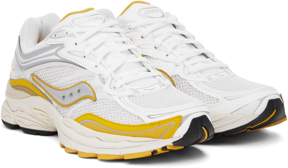 Saucony White & Yellow ProGrid Omni 9 TMY Sneakers