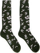 Vivienne Westwood Green Numbers Socks