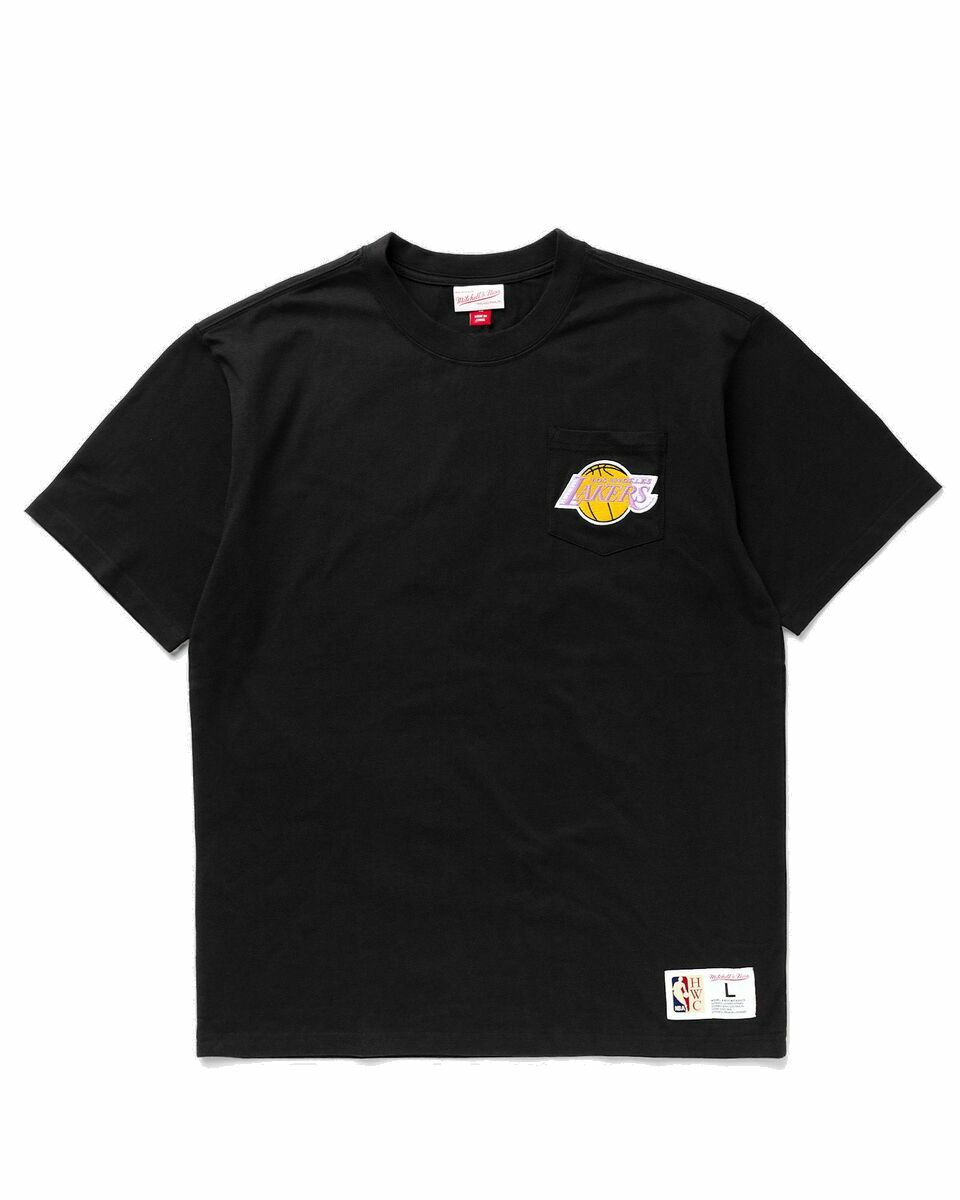 Photo: Mitchell & Ness Nba Premium Pocket Tee Los Angeles Lakers Black - Mens - Shortsleeves/Team Tees