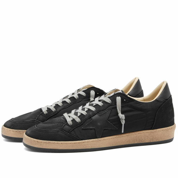 Photo: Golden Goose Men's Ball Star Leather Sneakers in Black