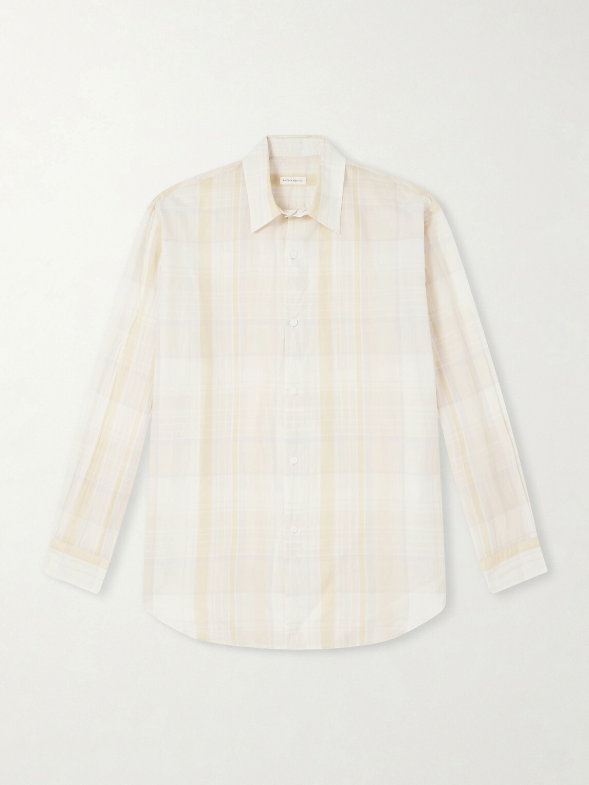Kaptain Sunshine - Checked Cotton-Flannel Shirt - Yellow