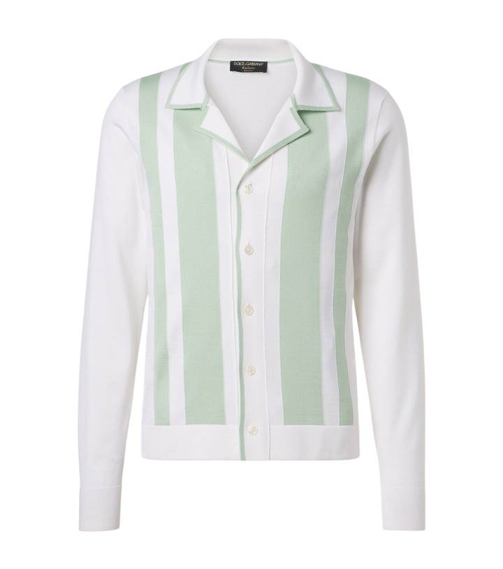 Photo: Dolce&Gabbana Striped wool and silk shirt
