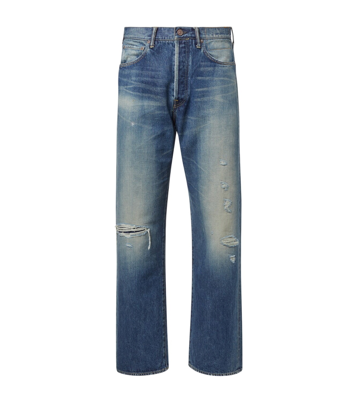 visvim - Social Sculpture 12D19 Skinny-Fit Distressed Denim